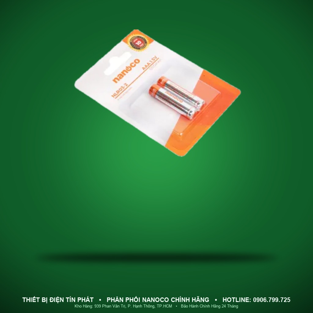 NLR03-2 - NLR03-2 – Vỉ 2 viên pin AAA Alkaline 1.5V - Nanoco