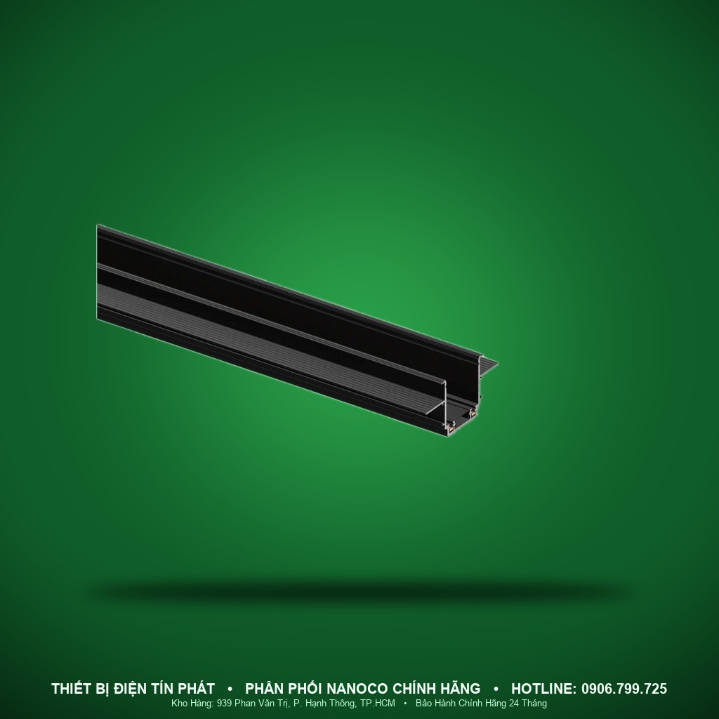 NMG2-RR15 - NMG2-RR15 – Thanh ray nam châm lắp âm kèm nắp nhựa khoét trần W34,2/H22mm dài 1,5m - Nanoco