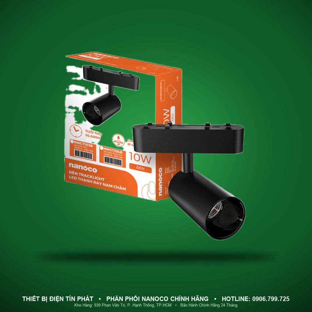 NMGT204B - NMGT204B – Đèn Track Light nam châm 20W 4000K DC48V màu đen - Nanoco