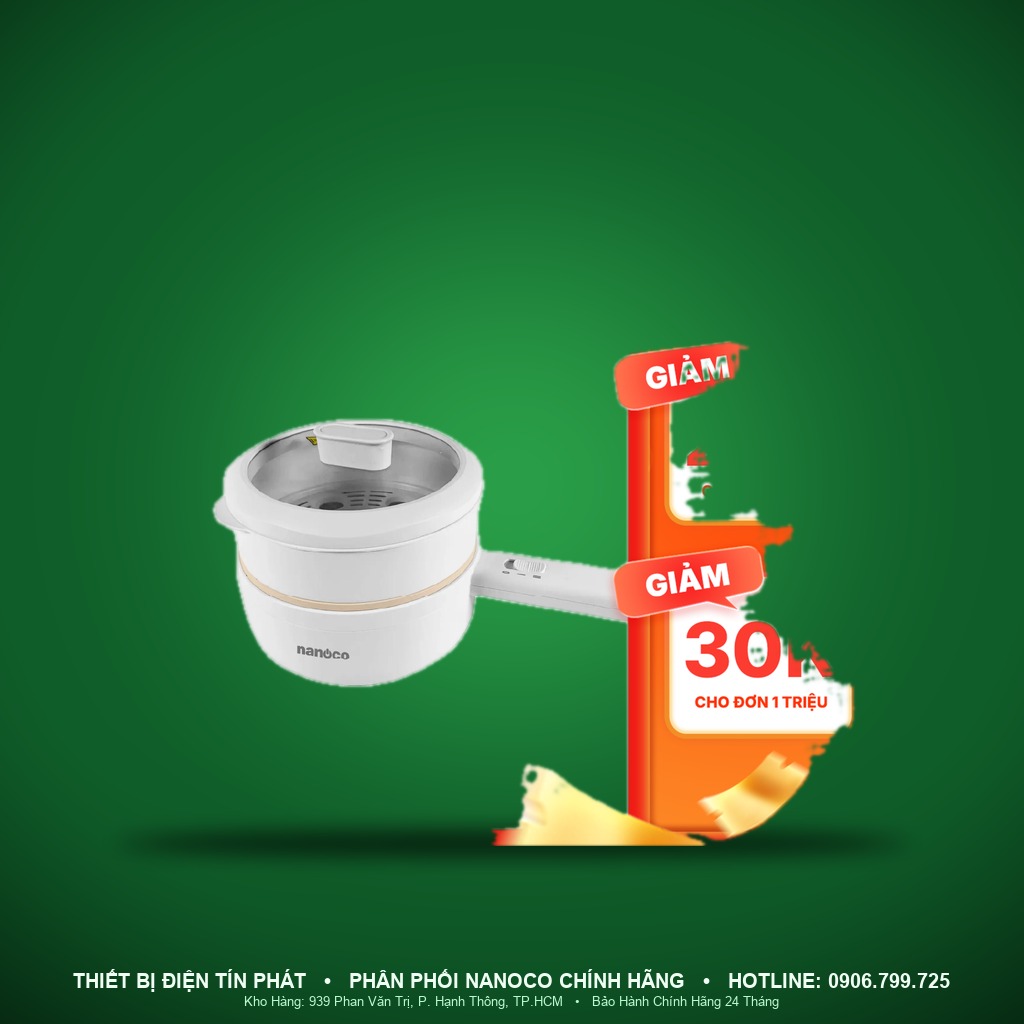 NMP5013G - NMP5013G- Nồi điện đa năng, xanh lá, 5L, 1300W - Nanoco