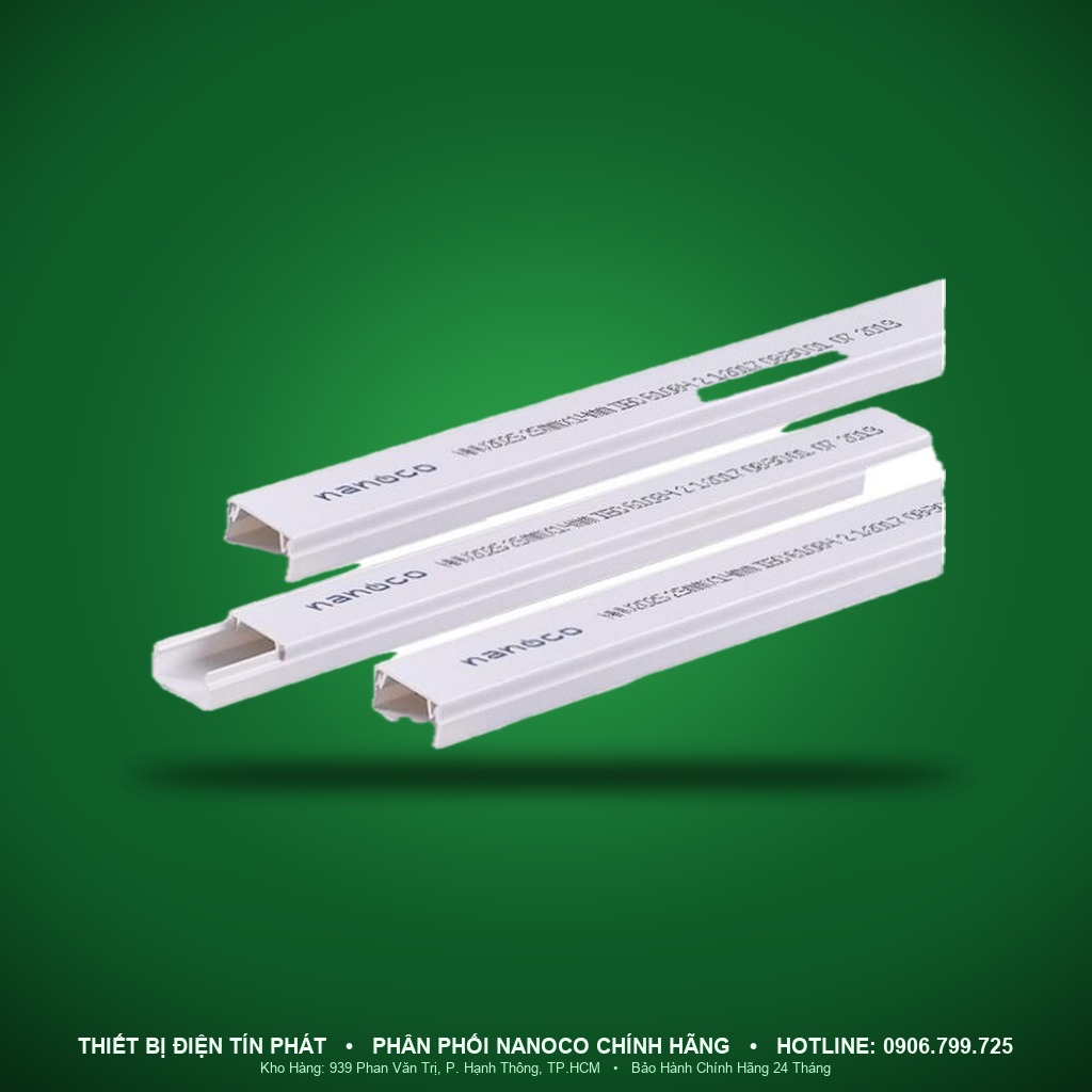 NNV1780 - NNV1780- Nẹp luồn dây điện dạng vuông 80x60mm - dài 1,7m - Nanoco
