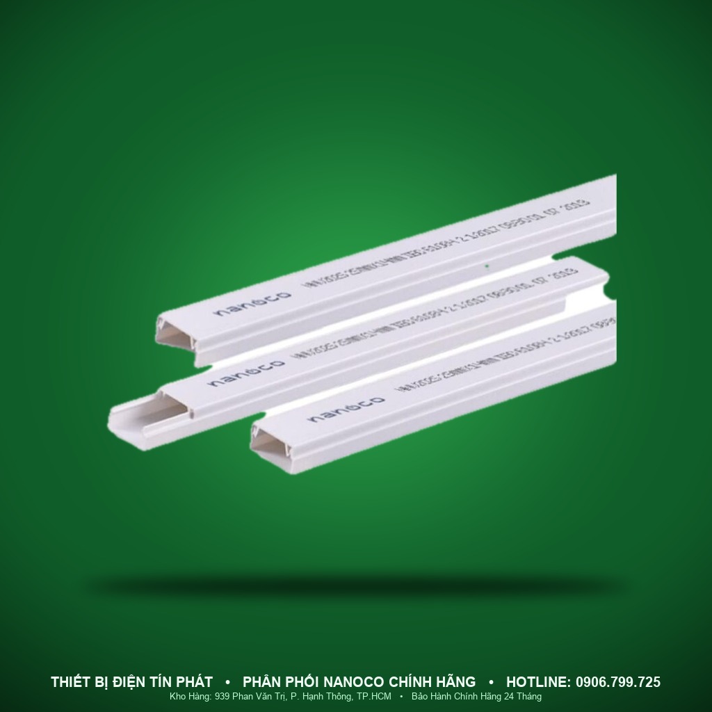 NNV2025 - NNV2025- Nẹp luồn dây điện dạng vuông 25x14mm - dài 2,0m - Nanoco