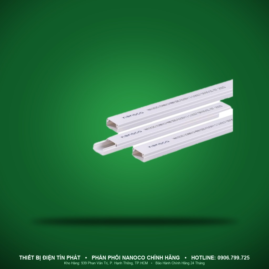 NNV2030 - NNV2030- Nẹp luồn dây điện dạng vuông 30x16mm - dài 2,0m - Nanoco
