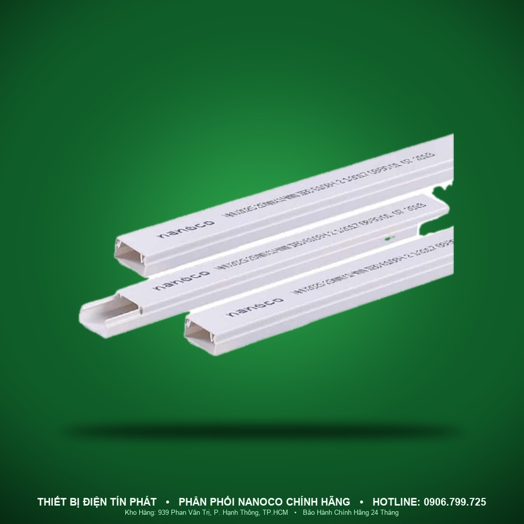 NNV2060 - NNV2060- Nẹp luồn dây điện dạng vuông 60x40mm - dài 2,0m - Nanoco