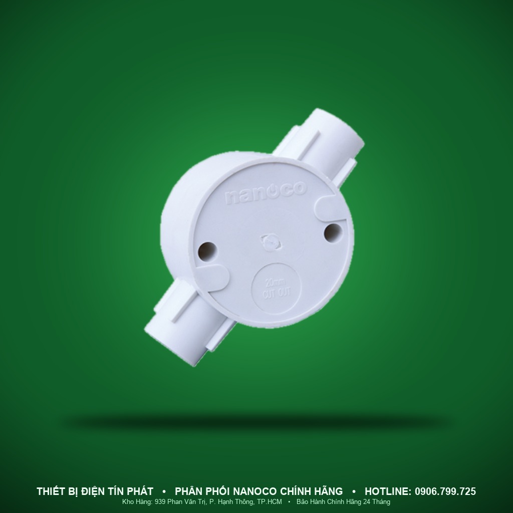 NPA66161 - NPA66161- Hộp nối tròn 2 ngã thẳng Ø16 - Nanoco