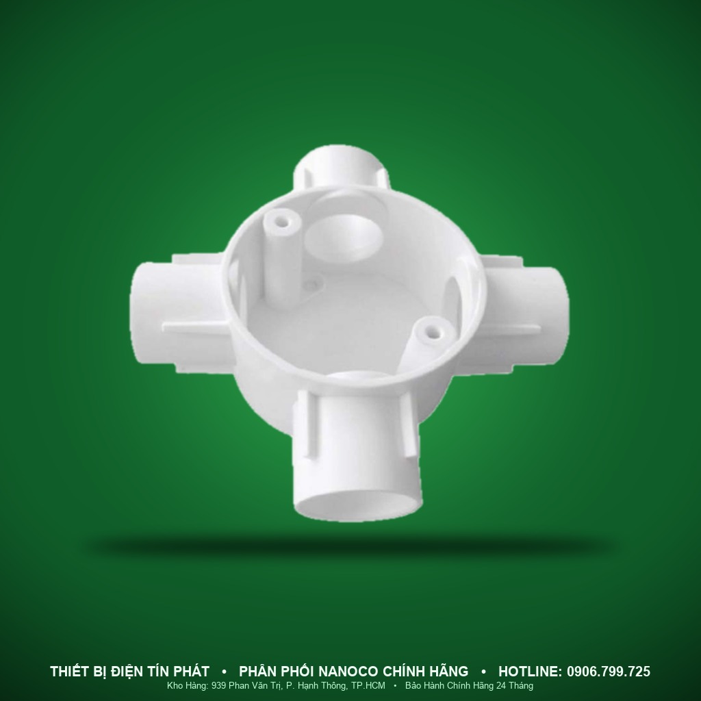 NPA68161 - NPA68161- Hộp nối tròn 4 ngã Ø16 - Nanoco