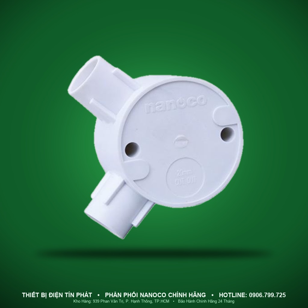 NPA69161 - NPA69161- Hộp nối tròn 2 ngã vuông Ø16 - Nanoco