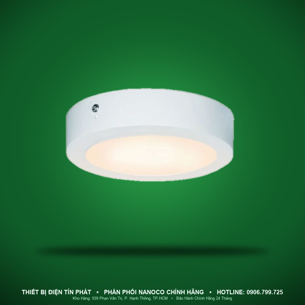 NPL124R - NPL124R – Đèn ốp nổi tròn viền trắng, 12W, trung tính 4000K - Nanoco