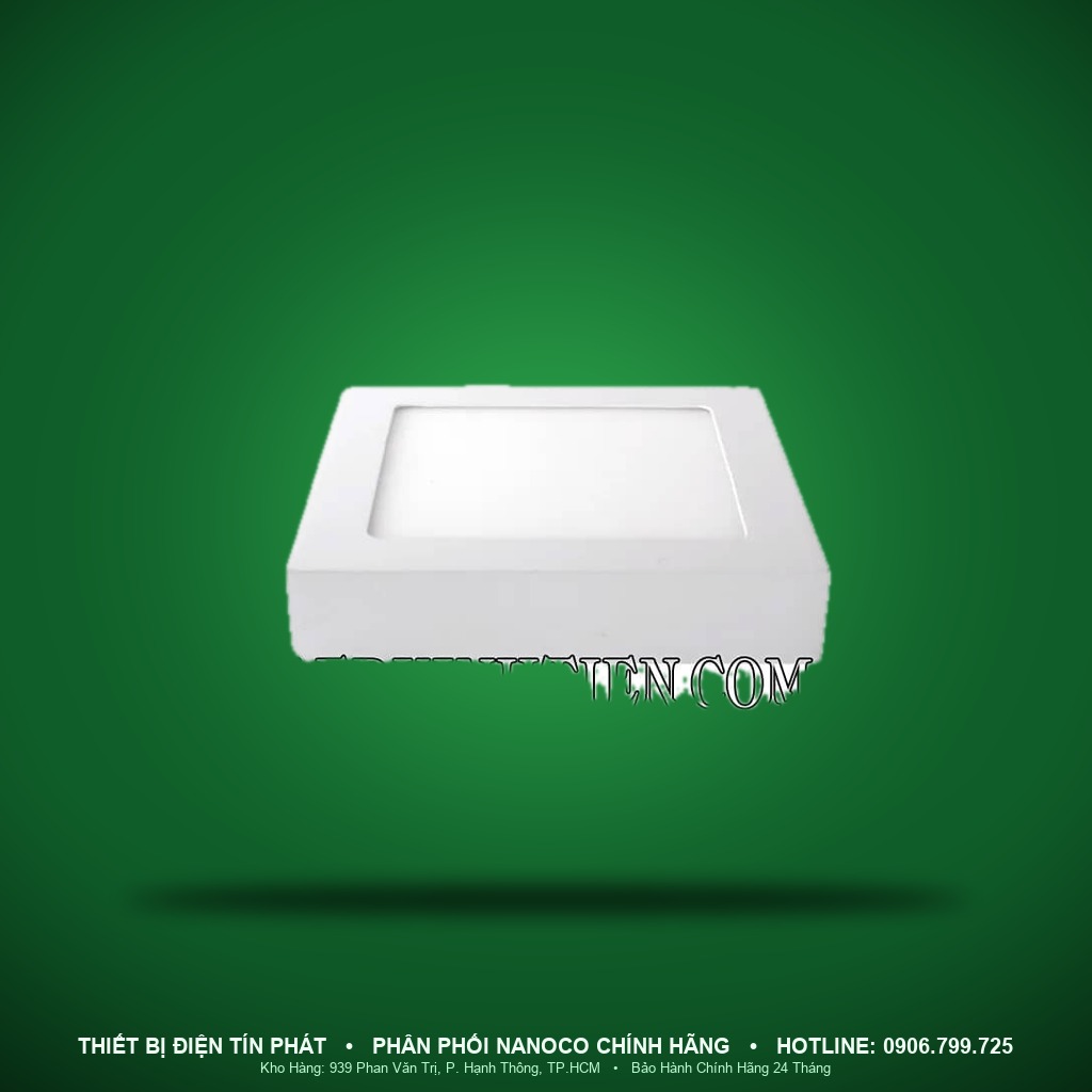 NPL183S - NPL183S – Đèn ốp nổi vuông viền trắng, 18W, vàng 3000K - Nanoco