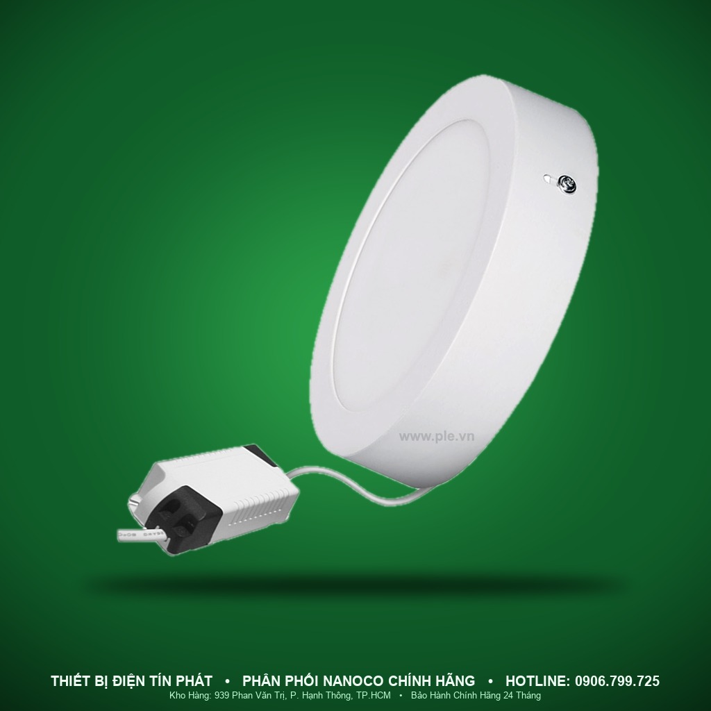 NPL246R - NPL246R – Đèn ốp nổi tròn viền trắng, 24W, trắng 6500K - Nanoco