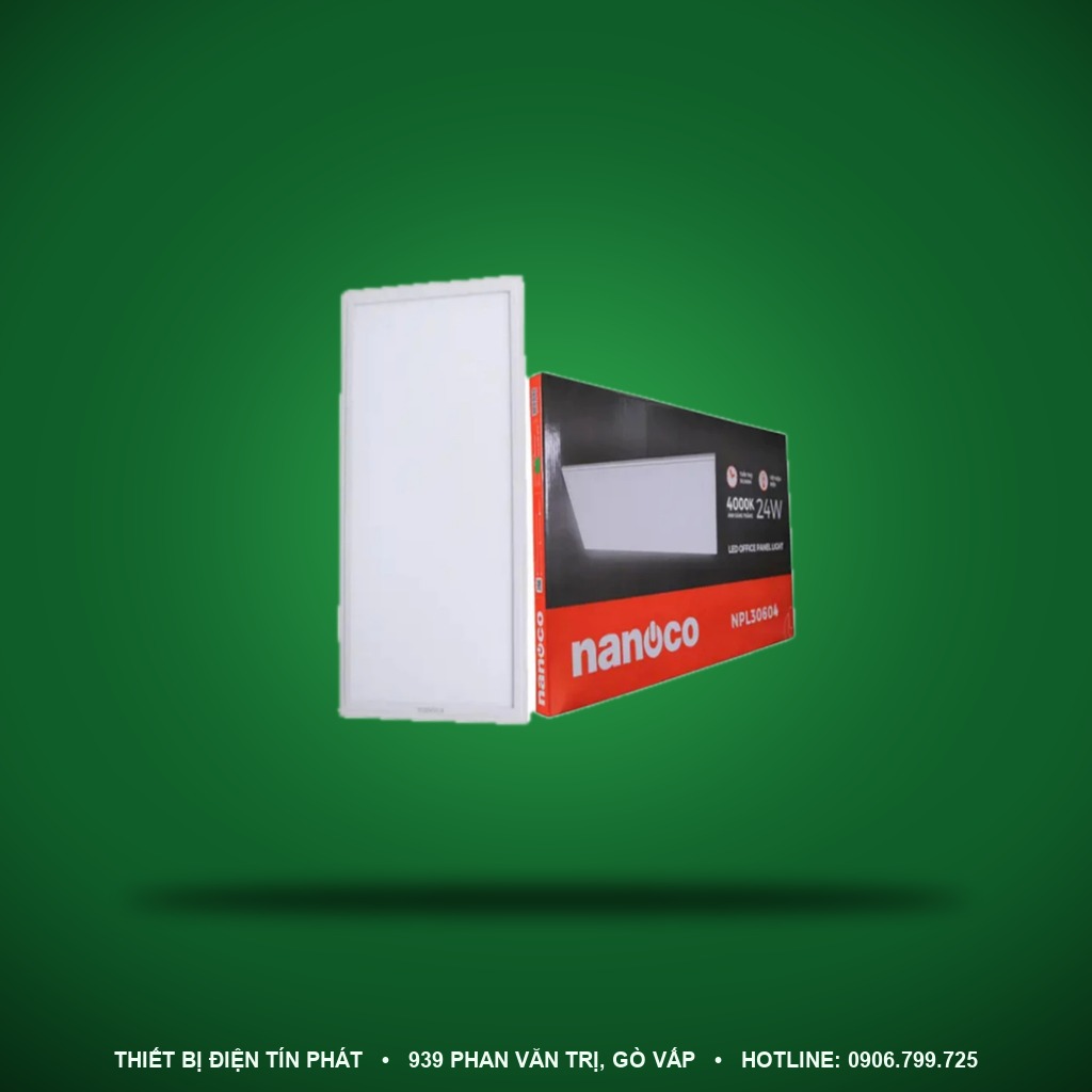 NPL30606 - NPL30606 – Đèn Sidelit Office Panel, 24W, trắng 6500K - Nanoco