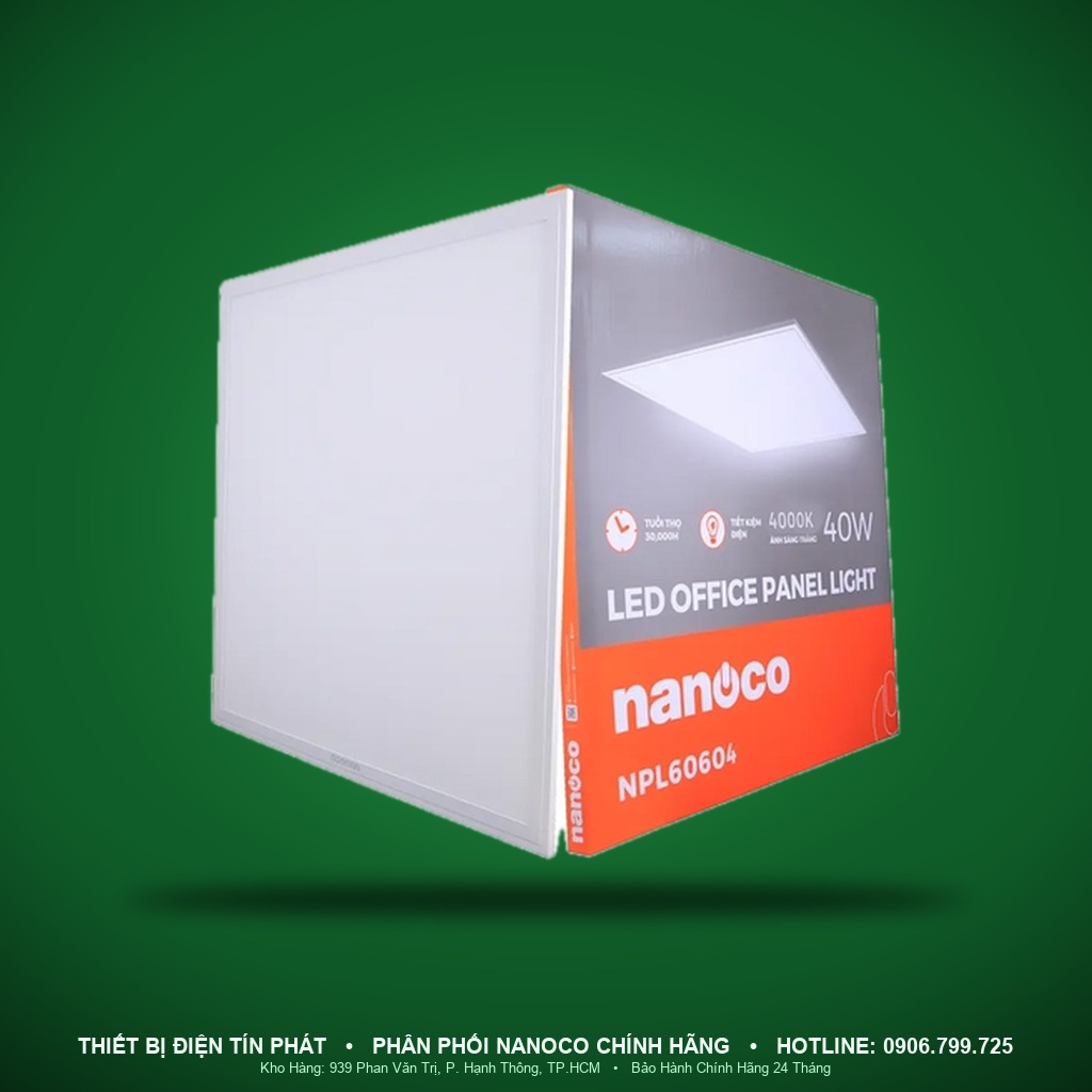 NPL60604 - NPL60604 – Đèn Sidelit Office Panel, 40W, trung tính 4000K - Nanoco