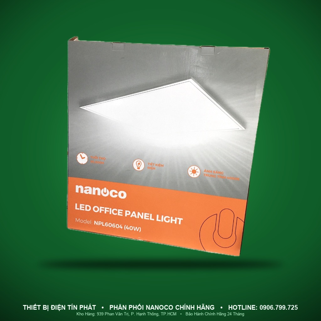 NPLB60604 - NPLB60604 – Đèn Backlit Office Panel, 40W, trung tính 4000K - Nanoco