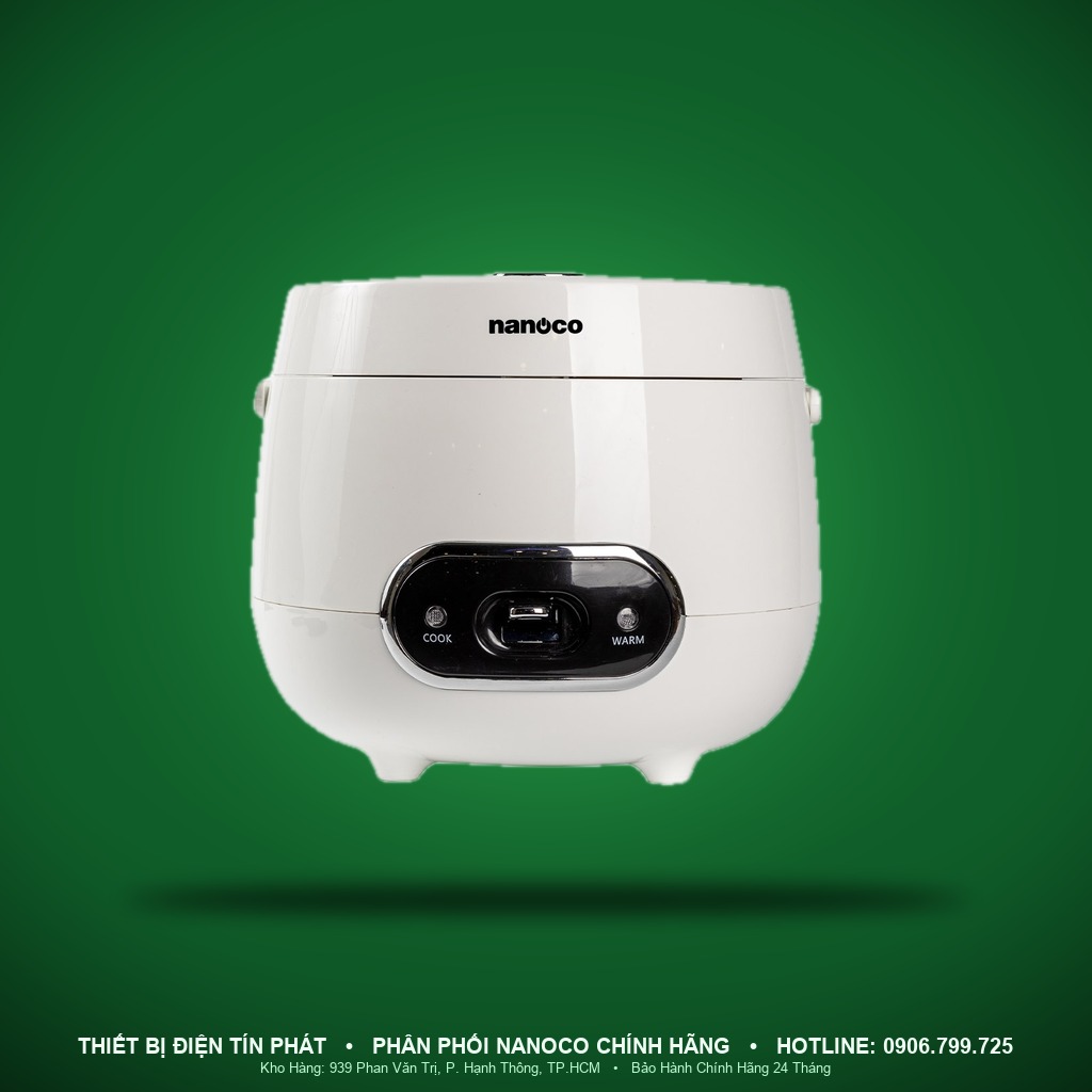 NRC1206W - NRC1206W- Nồi cơm điện nắp gài, trắng, 1,2L, 500W - Nanoco