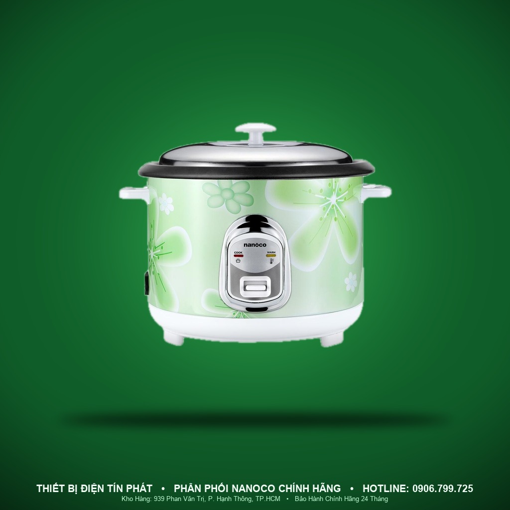NRC1802G - NRC1802G- Nồi cơm điện nắp rời, xanh lá, 1,8L, 700W - Nanoco