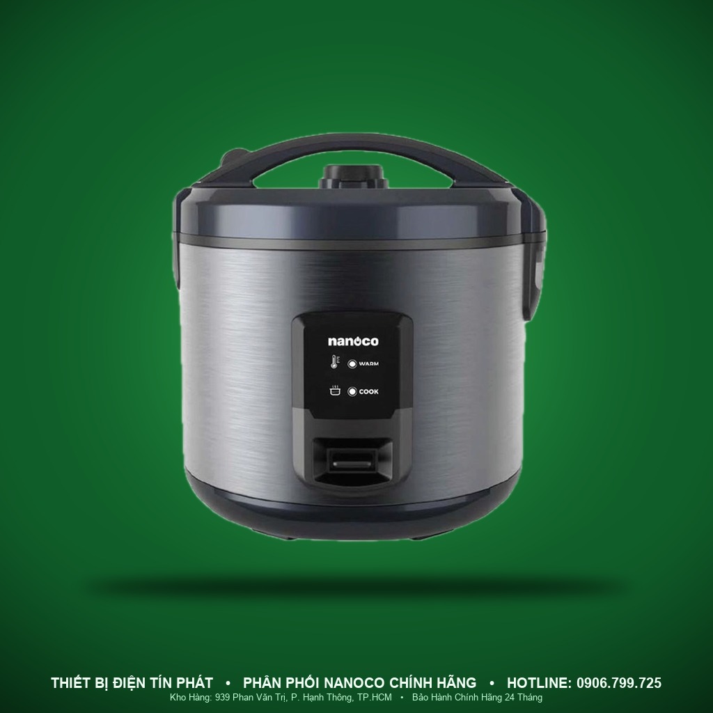 NRC1850DB - NRC1850DB- Nồi cơm điện nắp gài, xanh đen, 1,8L, 700W - Nanoco
