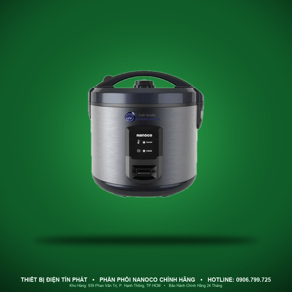 NRC1880DB - NRC1880DB- Nồi cơm điện nắp gài, xanh đen, 1,8L, 700W - Nanoco