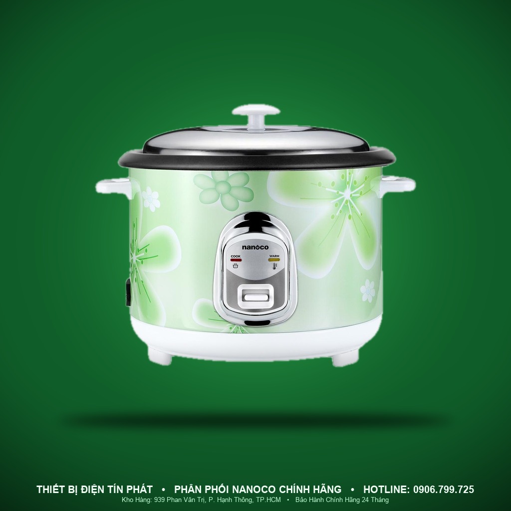 NRC2203G - NRC2203G- Nồi cơm điện nắp rời, xanh lá, 2,2L, 900W - Nanoco