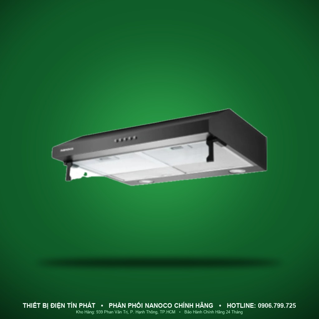 NRH703B - NRH703B- Máy hút mùi âm tủ, màu đen, 130W, lưu lượng 550m³/h - Nanoco