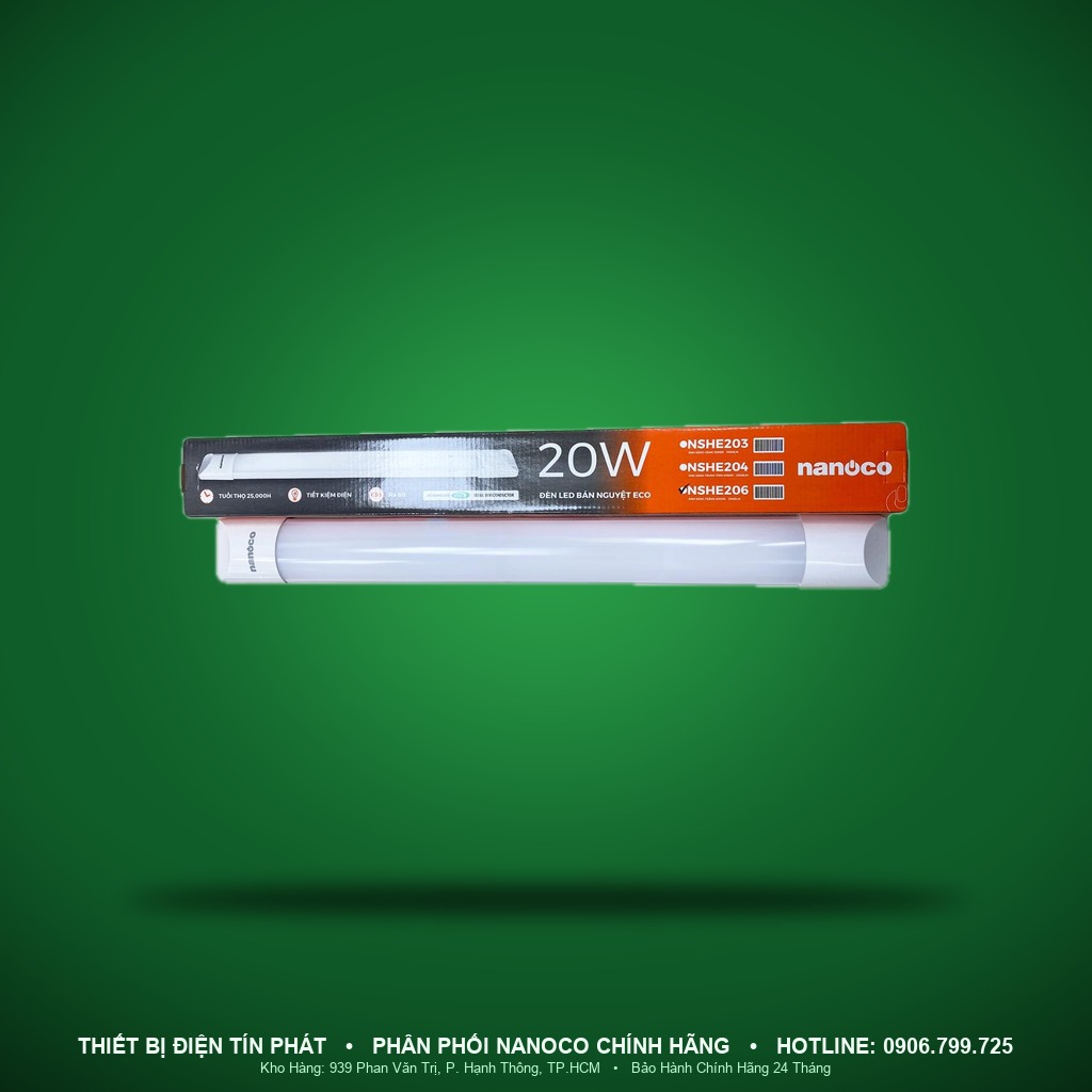 NSHE206 - NSHE206 – Đèn LED bán nguyệt ECO 20W 6500K dài 0,6m - Nanoco