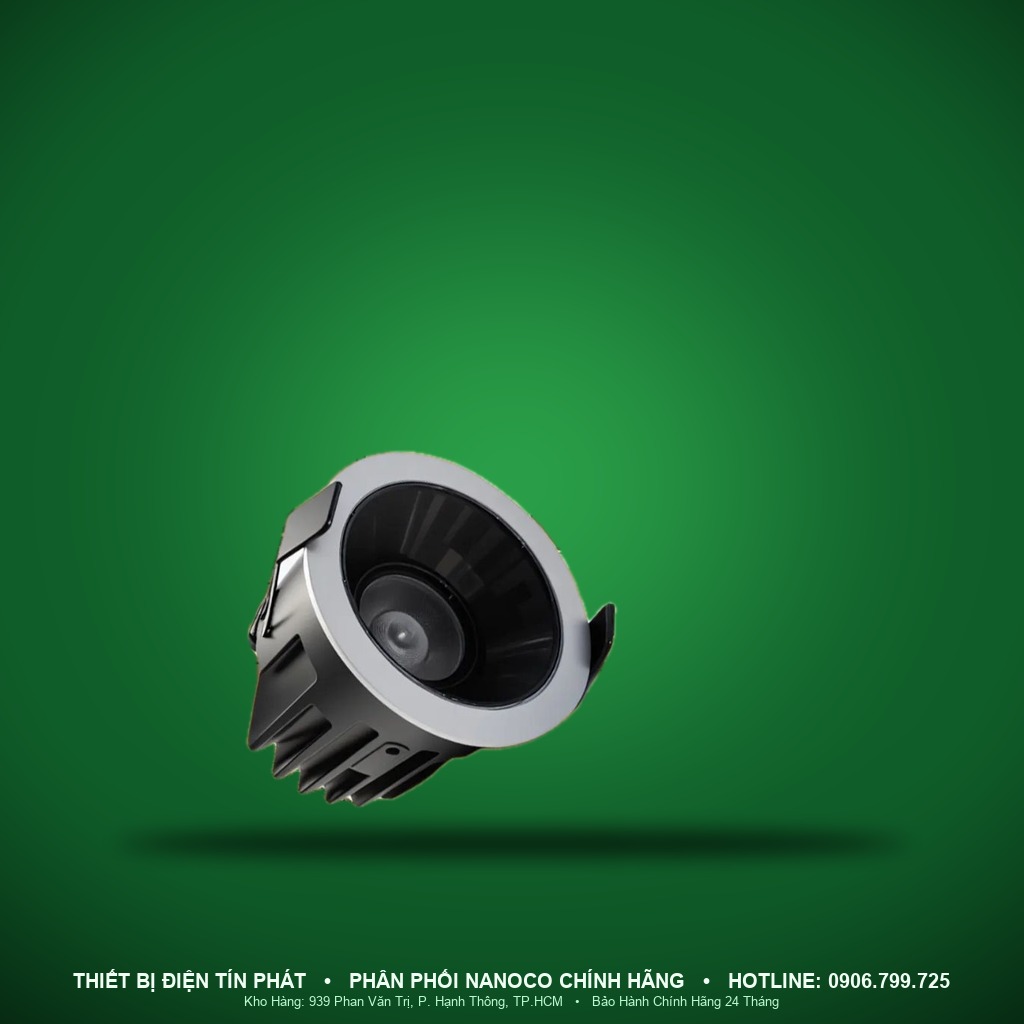 NSP07WB363 - NSP07WB363 – Đèn Spotlight âm trần Nova Series chóa đen, 7W, góc chiếu 36°, vàng 3000K, khoét lỗ Ø55mm - Nanoco