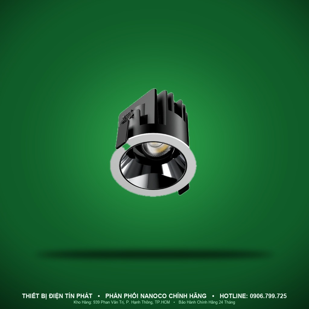NSP07WB366 - NSP07WB366 – Đèn Spotlight âm trần Nova Series chóa đen, 7W, góc chiếu 36°, trắng 6500K, khoét lỗ Ø55mm - Nanoco