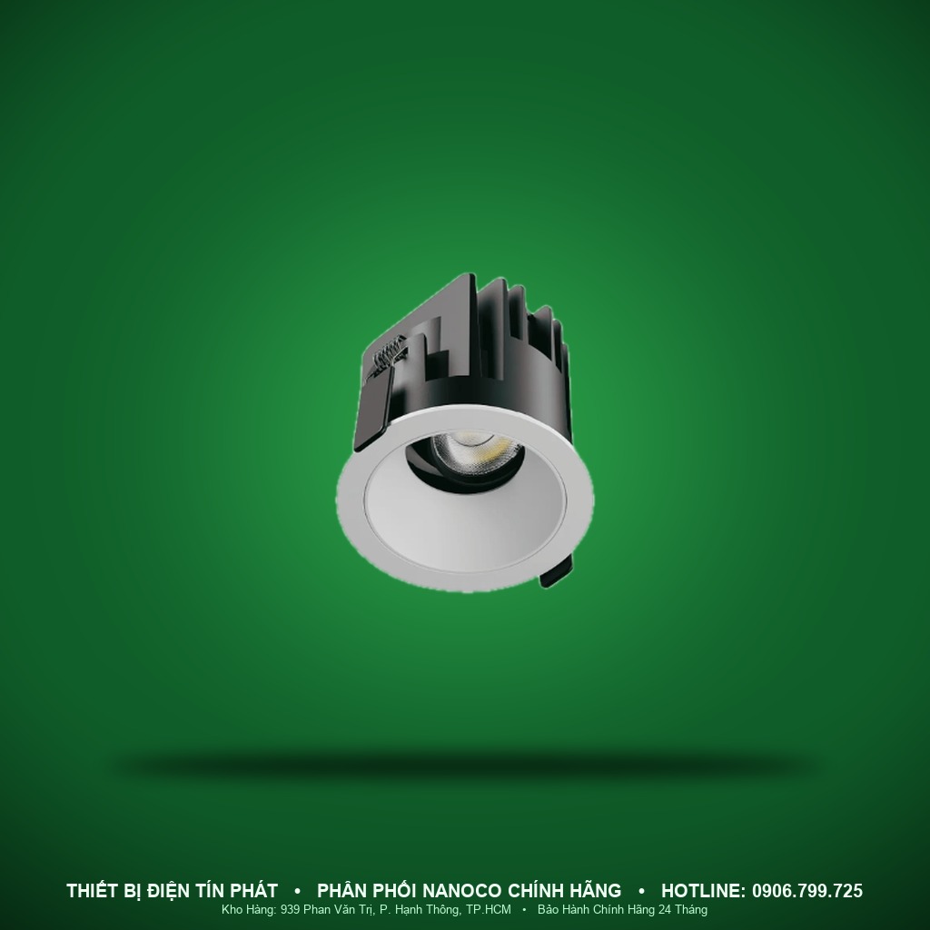 NSP07WW364 - NSP07WW364 – Đèn Spotlight âm trần Nova Series chóa trắng, 7W, góc chiếu 36°, trung tính 4000K, khoét lỗ Ø55mm - Nanoco