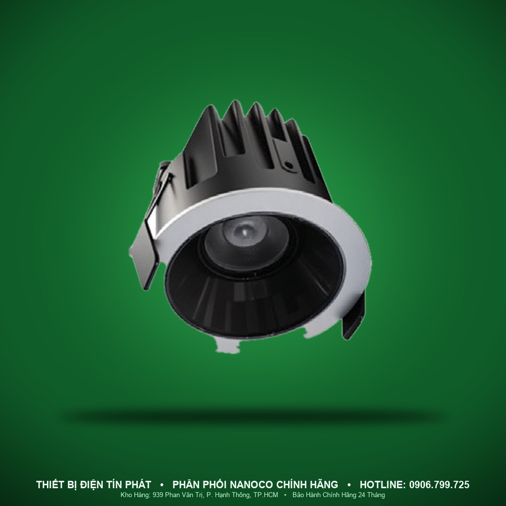 NSP12WB246 - NSP12WB246 – Đèn Spotlight âm trần Nova Series chóa đen, 12W, góc chiếu 24°, trắng 6500K, khoét lỗ Ø75mm - Nanoco