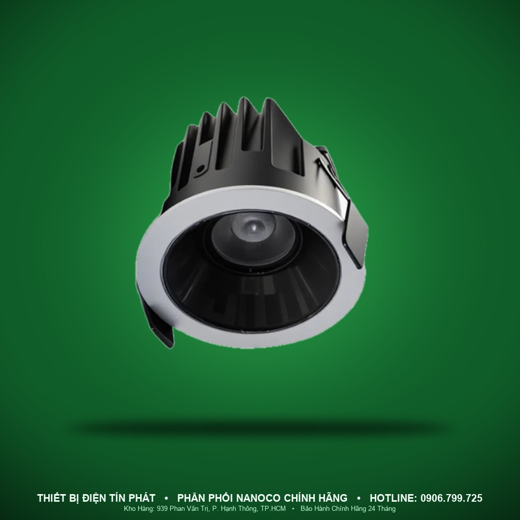 NSP12WB366 - NSP12WB366 – Đèn Spotlight âm trần Nova Series chóa đen, 12W, góc chiếu 36°, trắng 6500K, khoét lỗ Ø75mm - Nanoco