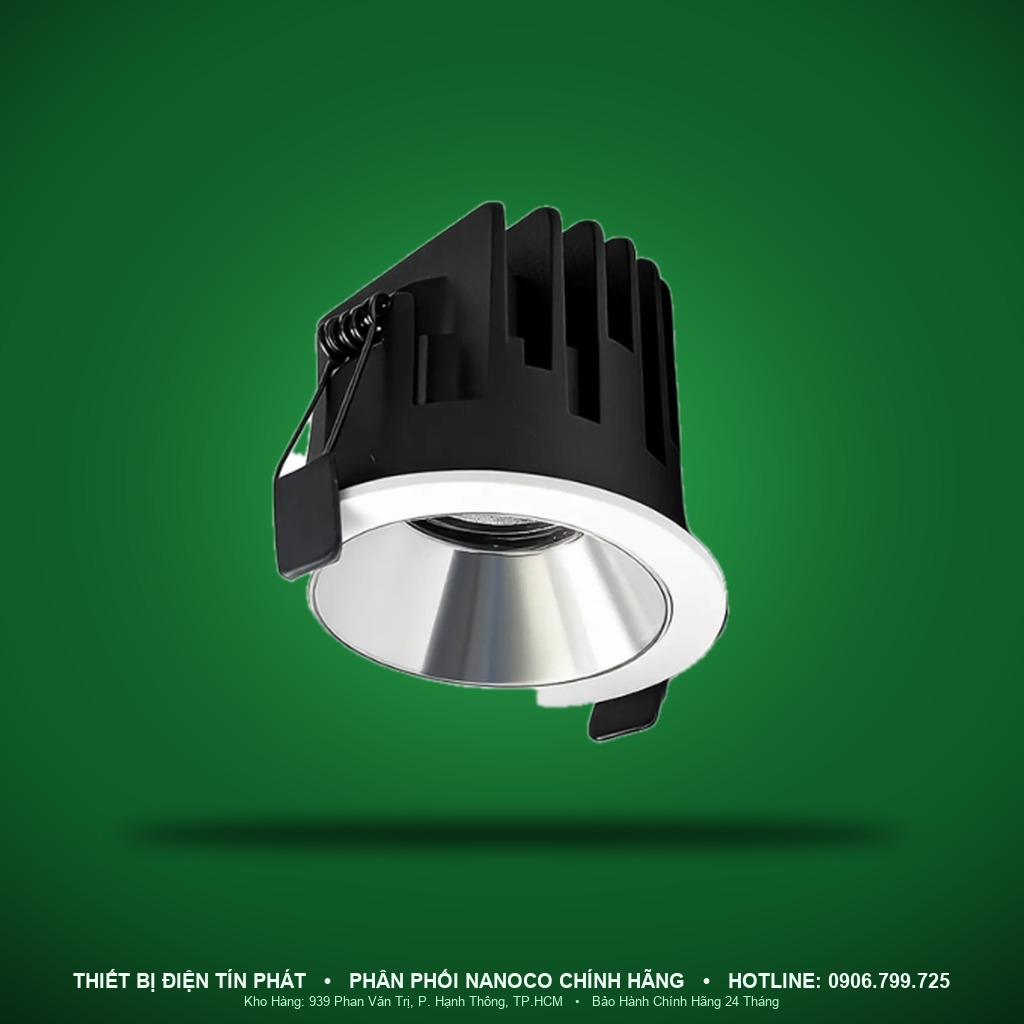 NSP12WC364 - NSP12WC364 – Đèn Spotlight âm trần Nova Series chóa chrome, 12W, góc chiếu 36°, trung tính 4000K, khoét lỗ Ø75mm - Nanoco