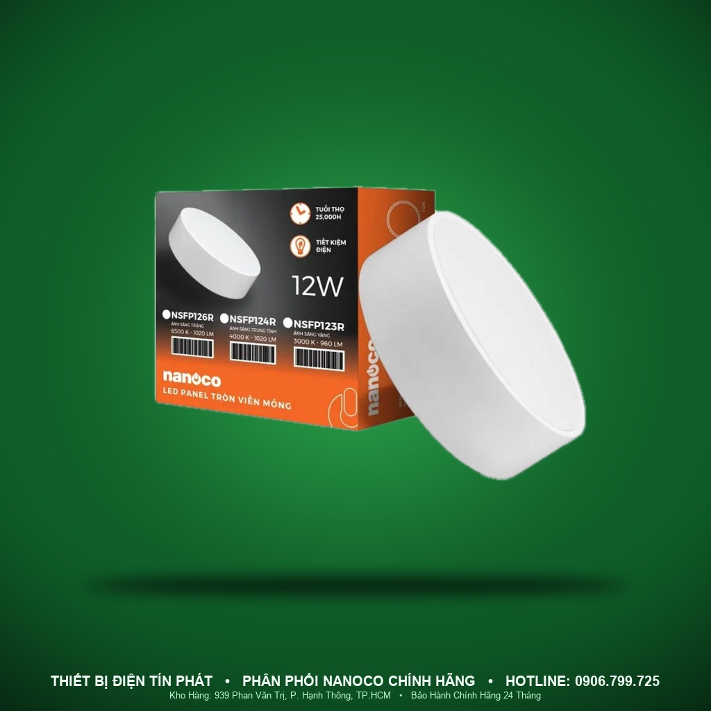 NSPA12WW606 - NSPA12WW606 – Đèn Spotlight âm trần Aura Series, 12W, trắng 6000K, khoét lỗ Ø95mm - Nanoco