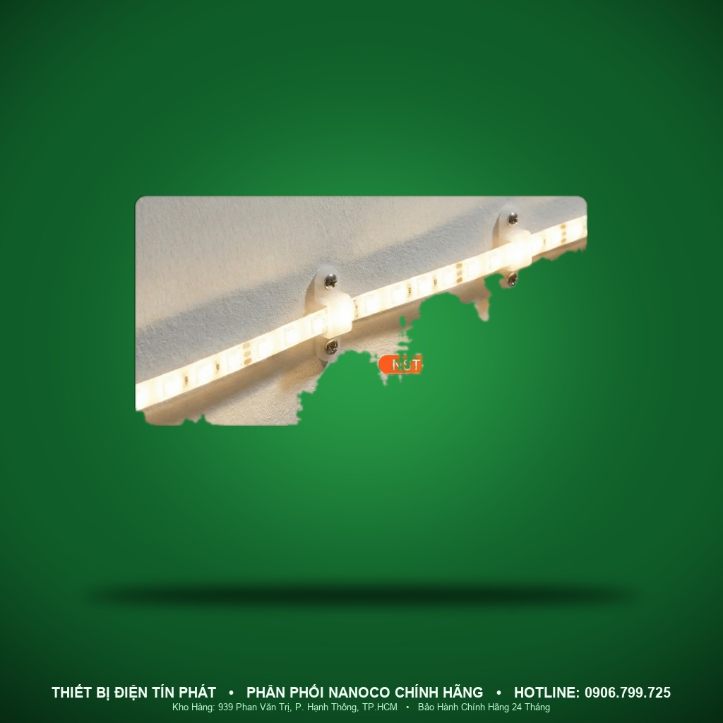 NSTD120-C - NSTD120-C – Nẹp gắn tường LED dây DOB kèm 2 vít - Nanoco