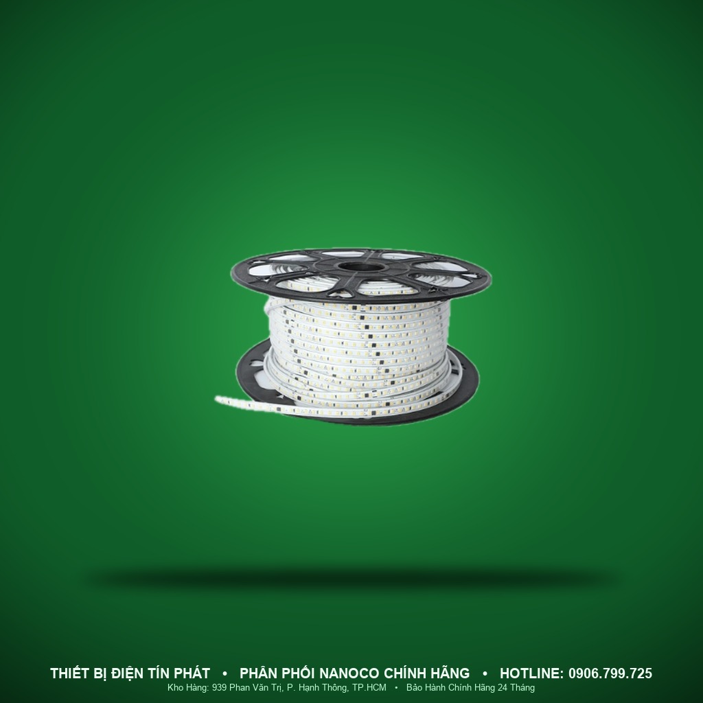 NSTD1206 - NSTD1206 – Đèn LED dây DOB 120 LED/m 8W/m 230V 6500K cuộn 50m, 10×5mm, 120 LED/m, cắt 0,1m IP65 - Nanoco