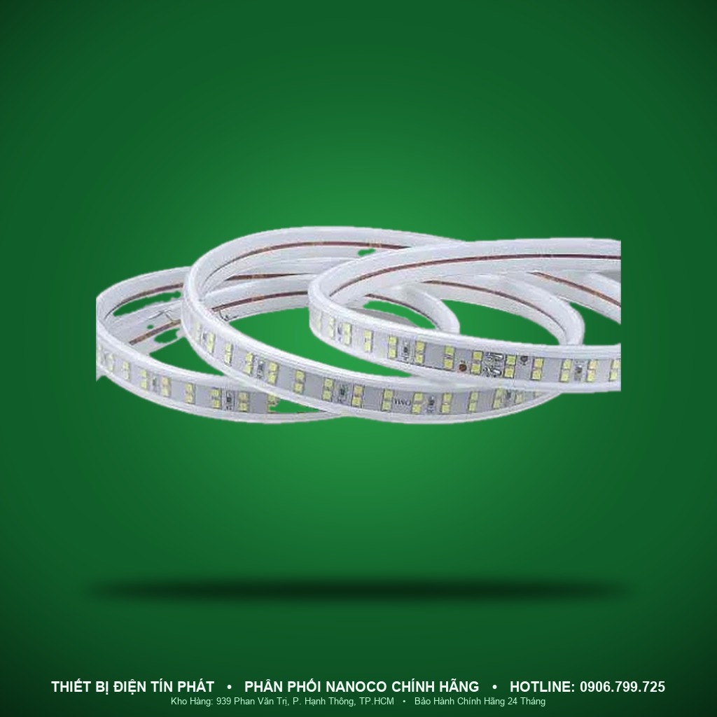 NSTE1202 - NSTE1202 – Đèn LED dây ngoài trời 120 LED/m 7W/m 230V 2700K cuộn 50m, 14×7mm, 120 LED/m, cắt 1m IP65 - Nanoco