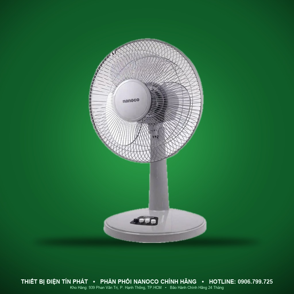 NTF1630G - NTF1630G- Quạt bàn 3 cánh, xám, 40cm, 47W - Nanoco