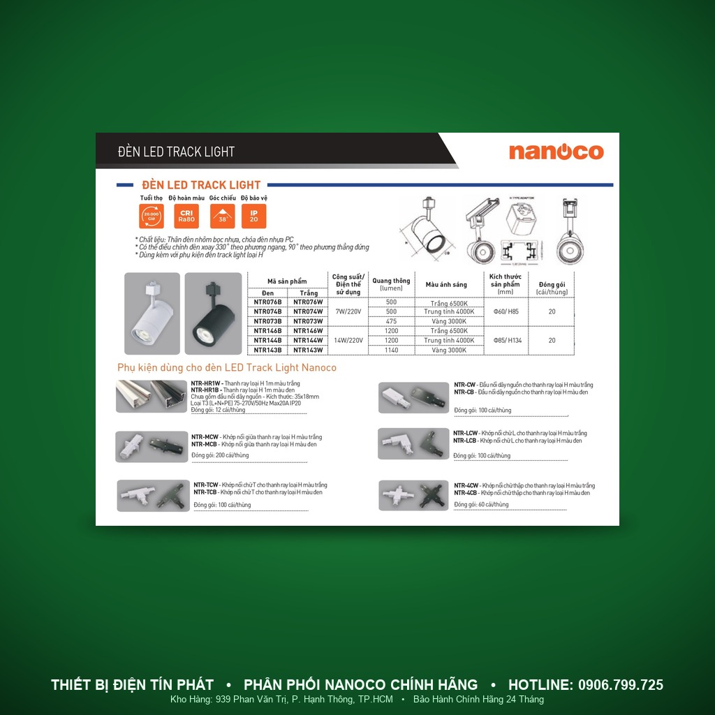 NTR-4CB - NTR-4CB – Khớp nối chữ thập ray H màu đen - Nanoco