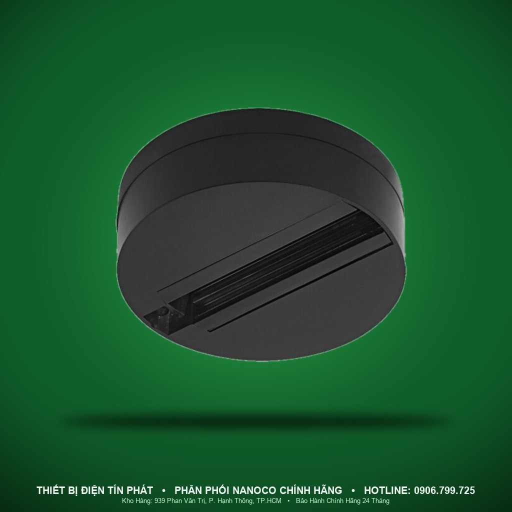 NTRE-CB8B - NTRE-CB8B – Đế ngồi gắn đèn Track Light T2 màu đen - Nanoco