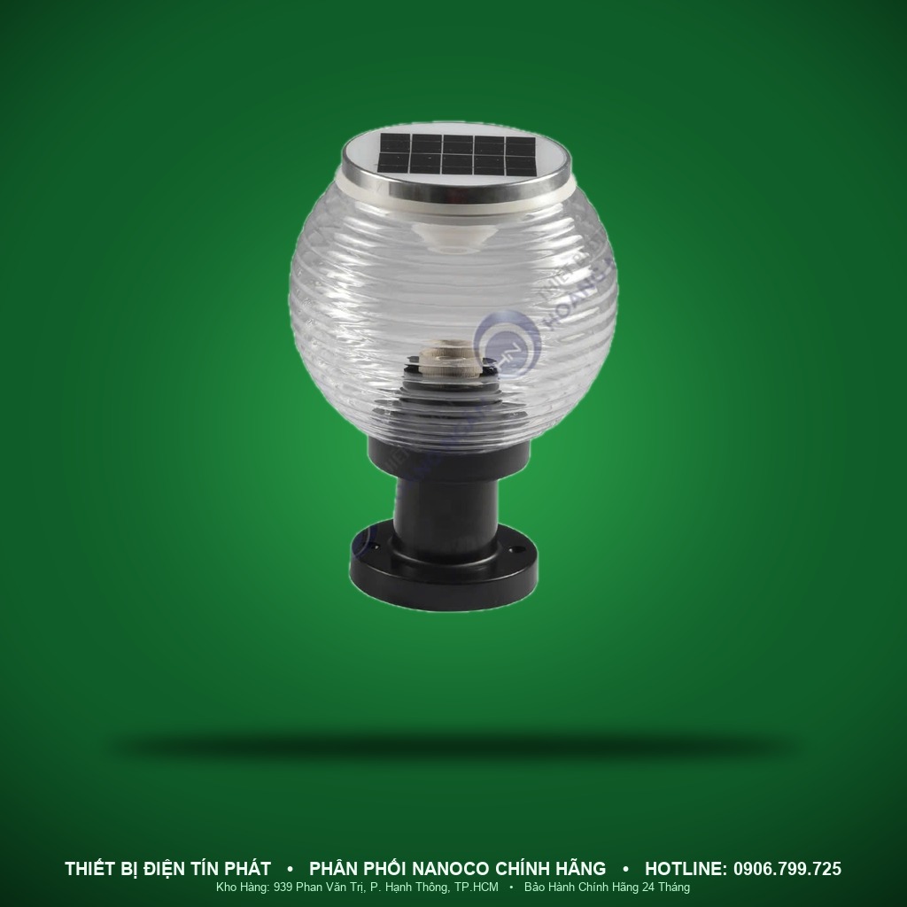 NTZ06250 - NTZ06250 – Đèn solar sân vườn 1.5W, 2 chế độ 3000K/6500K, IP65 - Nanoco