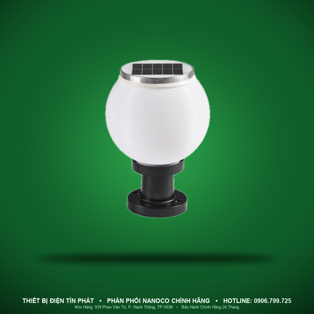NTZ08250 - NTZ08250 – Đèn solar sân vườn 1.5W, 2 chế độ 3000K/6500K, IP65 - Nanoco