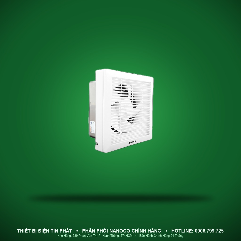 NWV2020 - NWV2020- Quạt hút gắn tường một chiều 21W, 570m³/h, lỗ khoét 250x250mm - Nanoco