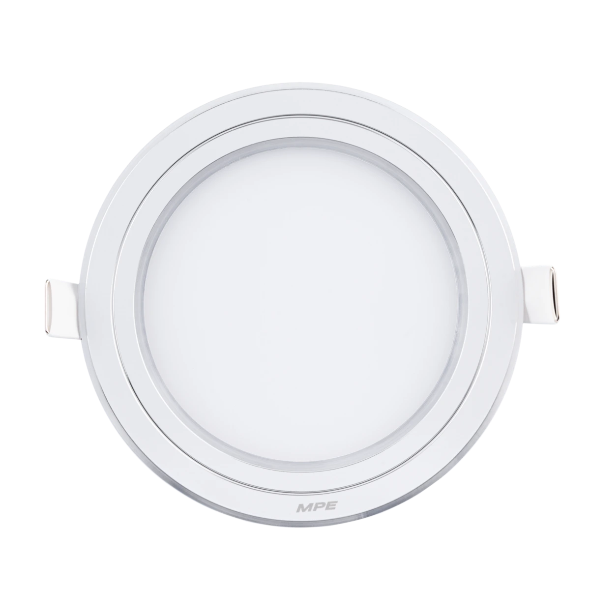 Đèn LED Panel Âm Trần Nhôm Viền Bạc Mặt Tròn MPE RPL-12S/3C/S 12W Phi Nhỏ – 3 Chế Độ Màu