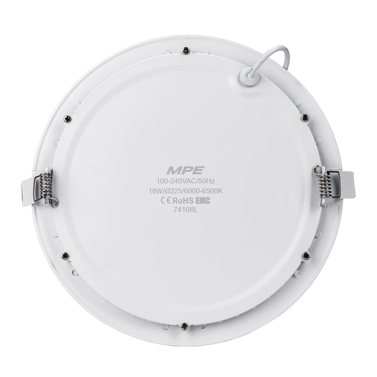 Đèn LED Panel Âm Trần Nhôm Mặt Tròn MPE RPL-18V 18W Ánh sáng vàng