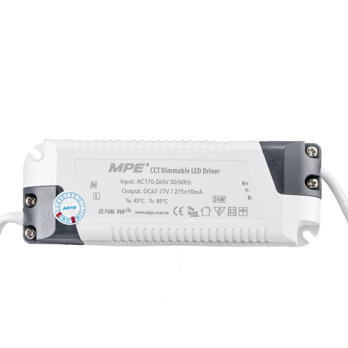 Đèn LED Panel Âm Trần MPE RPL-24/3C-RC 24W 1.800 Lm 3 Chế Độ Màu Điều Khiển Từ Xa