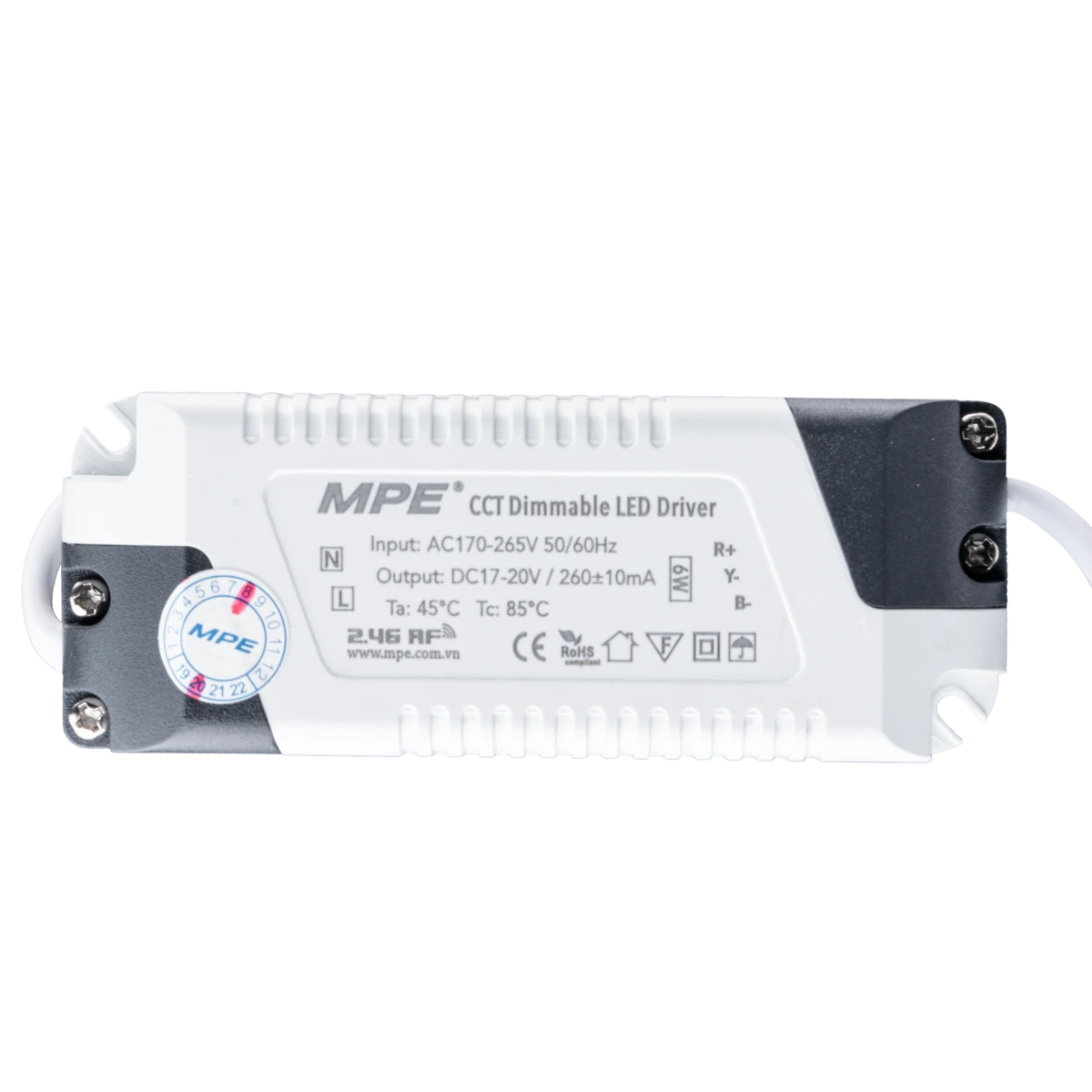 Đèn LED Panel Âm Trần MPE RPL-6/3C-RC 6W 500 Lm 3 Chế Độ Màu Điều Khiển Từ Xa