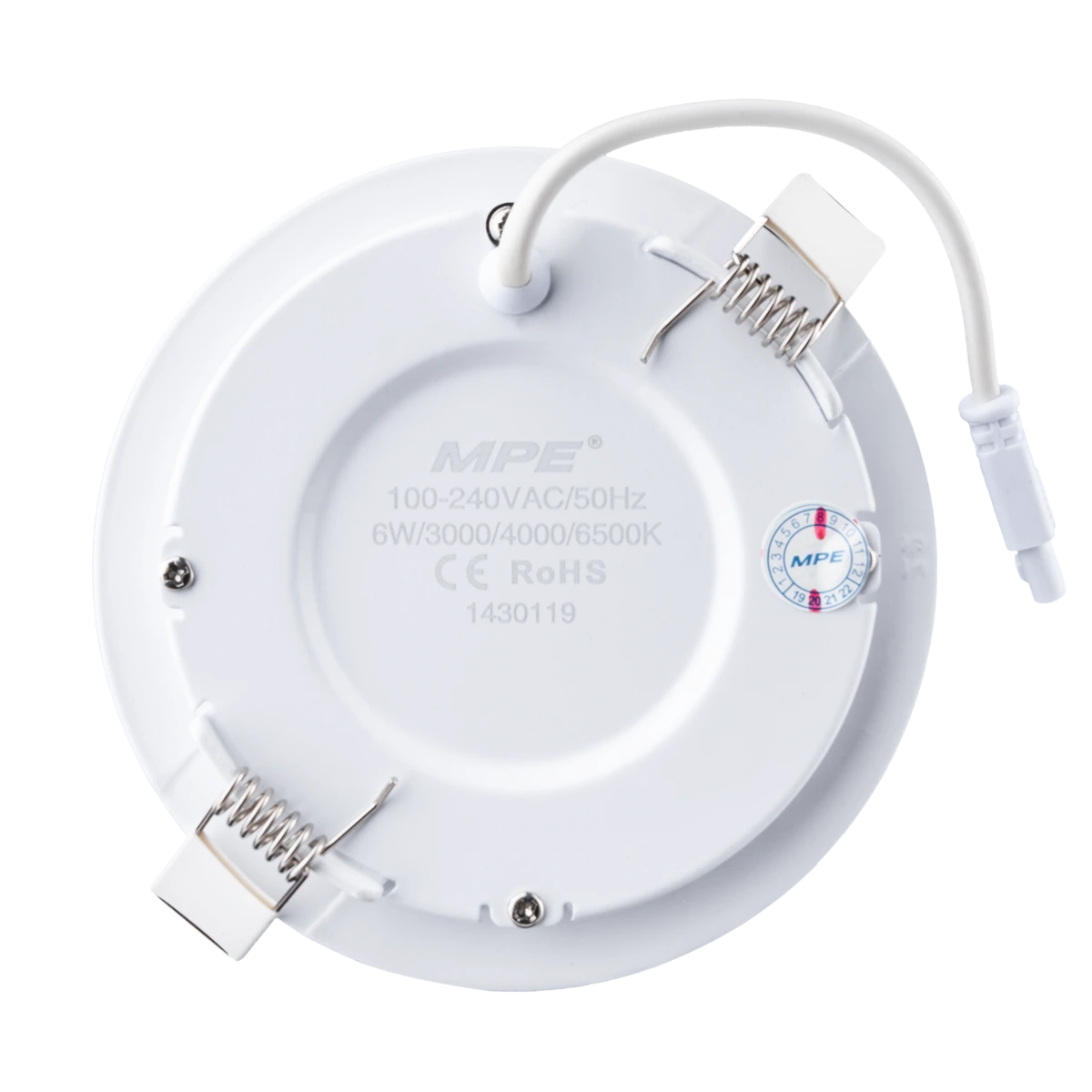 Đèn LED Panel Âm Trần MPE RPL-6/3C-RC 6W 500 Lm 3 Chế Độ Màu Điều Khiển Từ Xa
