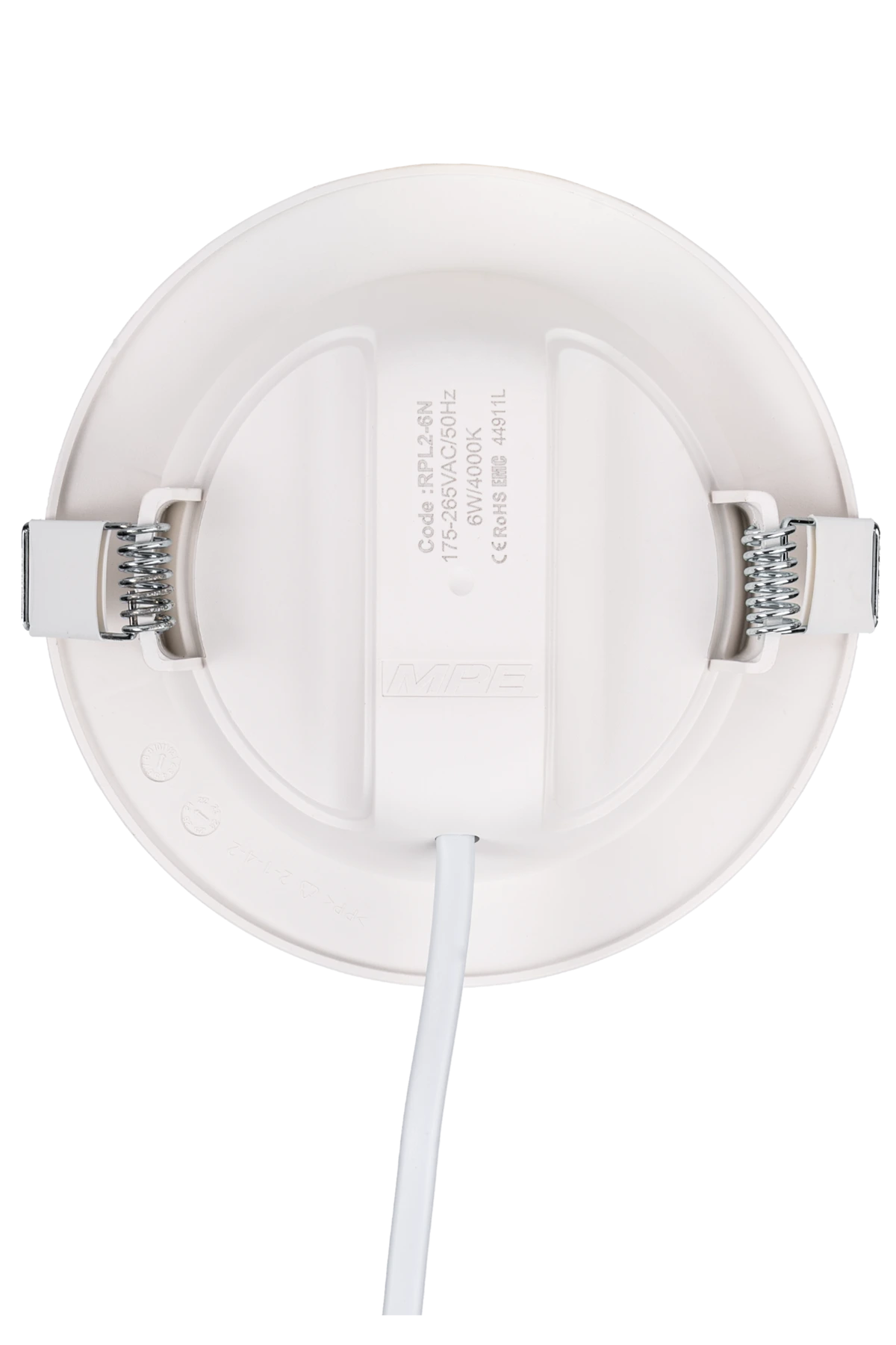 Đèn LED Panel âm trần nhựa mặt tròn MPE RPL2-6N 6W Ánh sáng trung tính