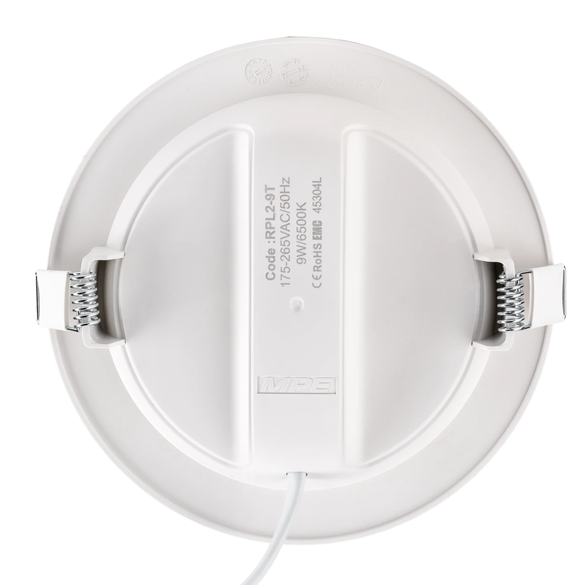 Đèn LED Panel âm trần nhựa mặt tròn MPE RPL2-9T 9W Ánh sáng trắng