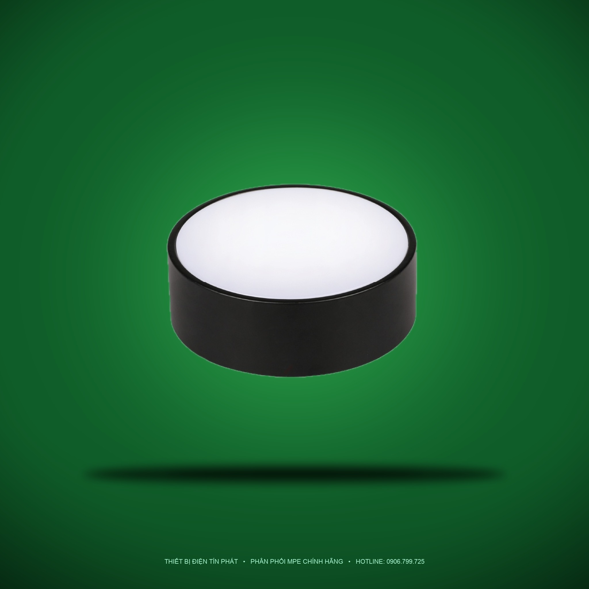SRDLB-16V (Downlight nổi tràn viền màu đen 16W vàng)