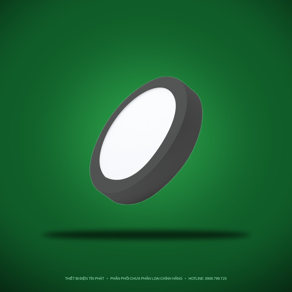 SRPLB-24V (Đèn led panel tròn nổi viền đen 24W vàng)