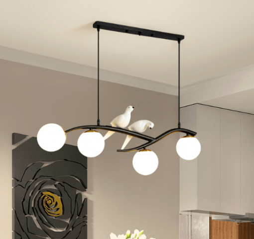 THCN-220/21 ĐEN - Đèn Chùm Thả Hiện Đại Đôi Chim